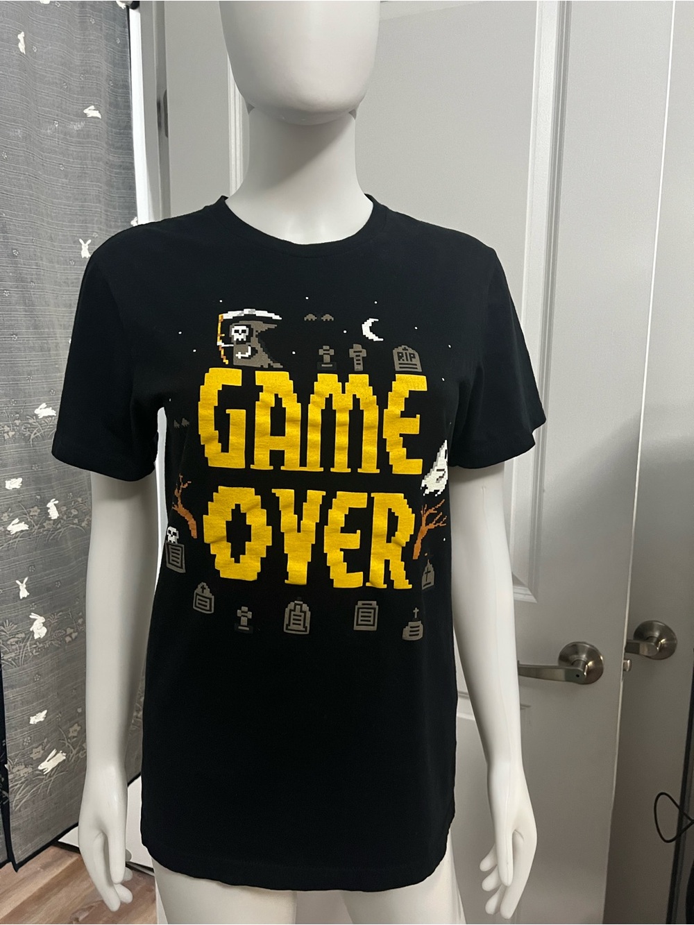 Wicked Clothes 'Game Over Screen' Black T-Shirt Size Unisex Medium
